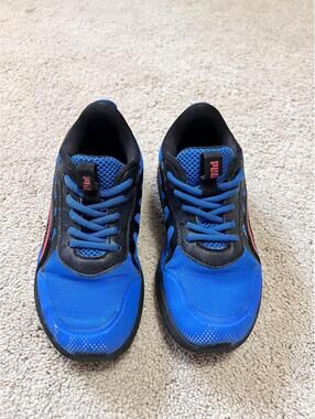 Puma Kids Blue Black Athletic Sneakers Size 12C Running Shoes Lightweight